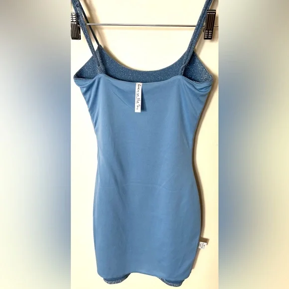 Lucy in the Sky‎ Sparkling Blue Y2K Bodycon Dress XS NWOT - Picture 8 of 13